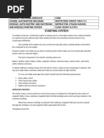 Understanding Automotive Starting Systems | PDF | Electric Motor | Engines