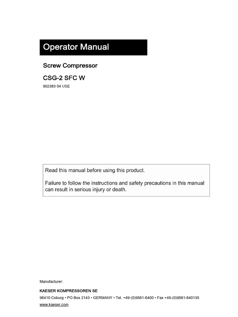 Operator Manual | PDF | Pump | Valve
