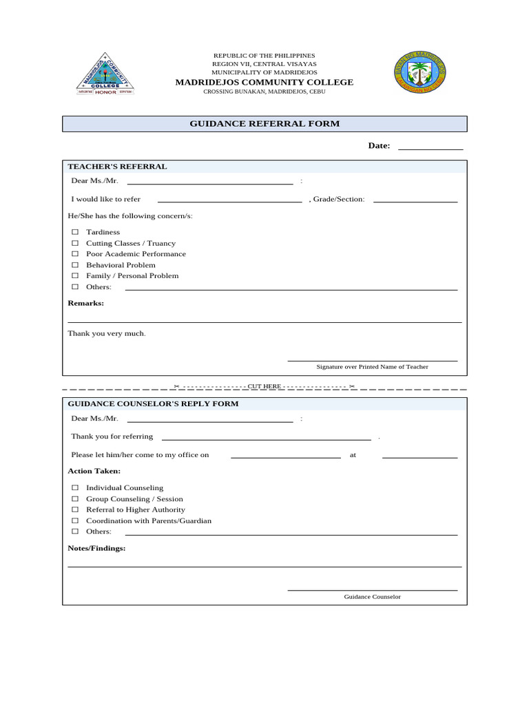 Guidance Referral Form | PDF