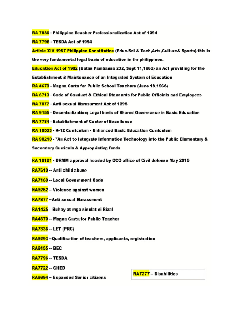 Key RA For LET | PDF