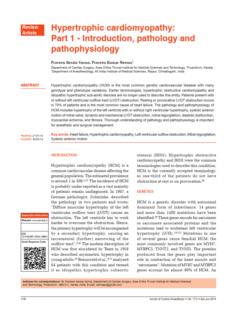 Hypertrophic Cardiomyopathy Part 1 .5 | PDF | Heart Valve | Heart