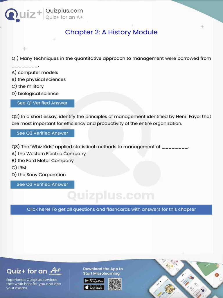 Many Techniques in The Quantitative Approach To Management Were ...