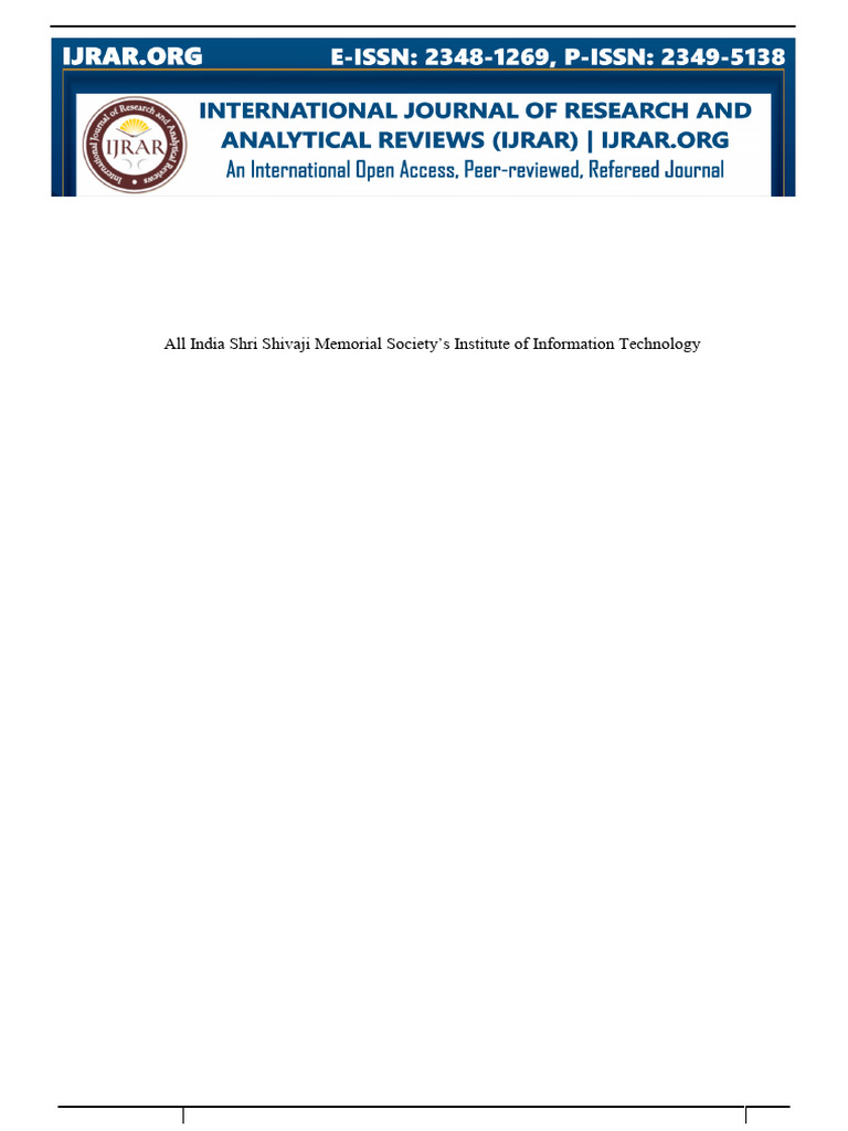 IJRAR25B1564 | PDF | Human–Computer Interaction | Augmented Reality