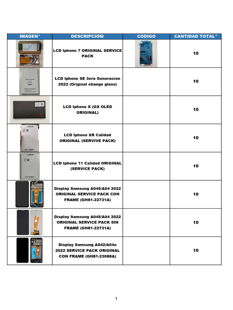 Lista LCD | PDF