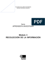 TÉCNICAS PARA RECOLECCIÓN DE  INFORMACIÓN