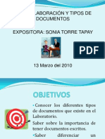 Elaboracion y Tipos de Documentos