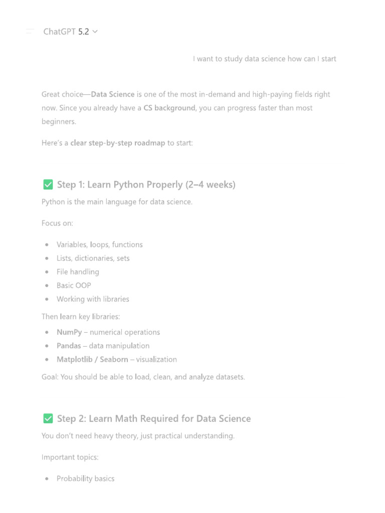 Data Science Roadmap | PDF