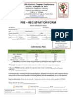 PRTESOL Central Chapter Pre Registration Form