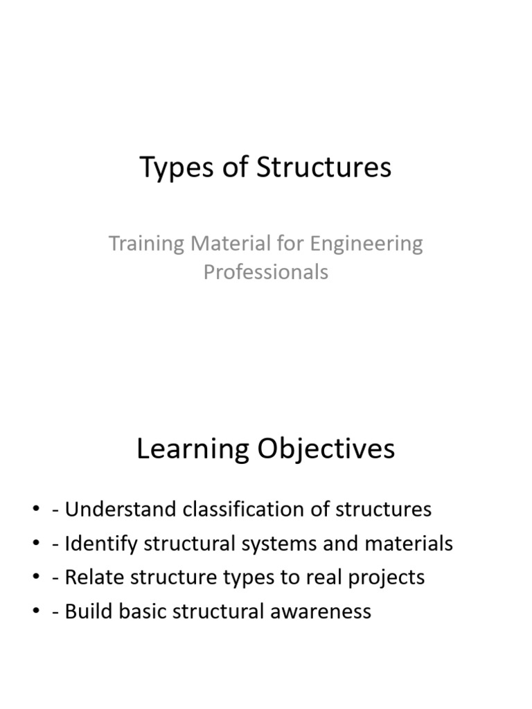Types of Structures Training | PDF