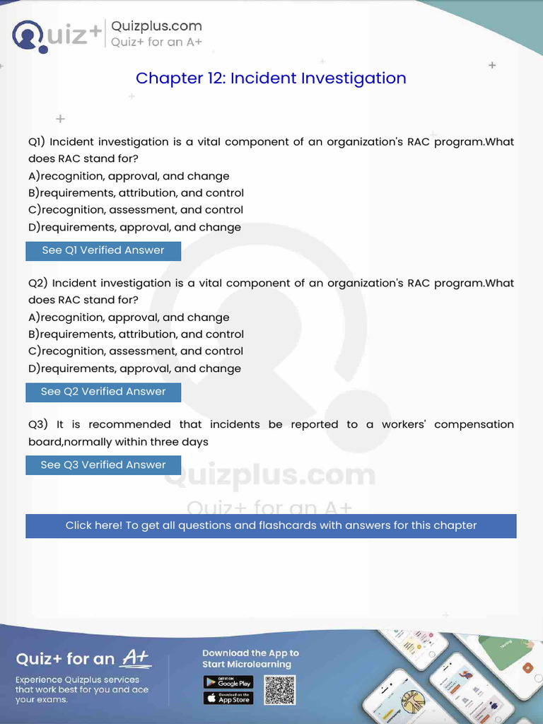 Incident Investigation Is A Vital Component of An Organizations Rac ...