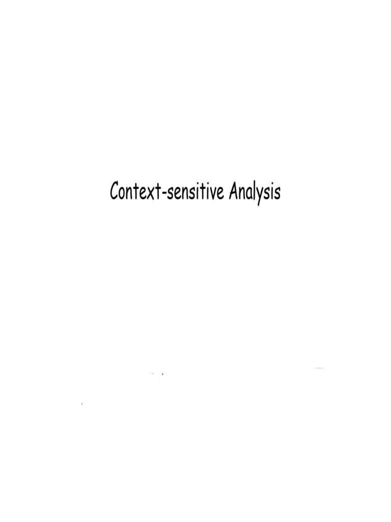 8 Context Sensitive Analysis | PDF | Bit | Computer Programming