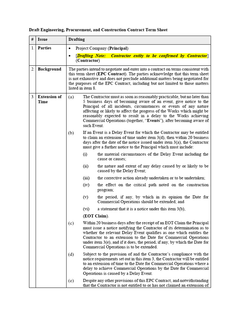 Task 1 Mock Term Sheet | PDF