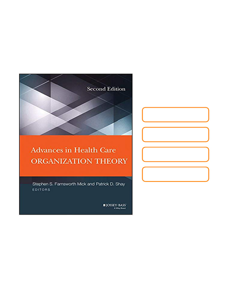Advances in Health Care Organization Theory 2nd Edition Online Reading | PDF | Amazon Kindle ...