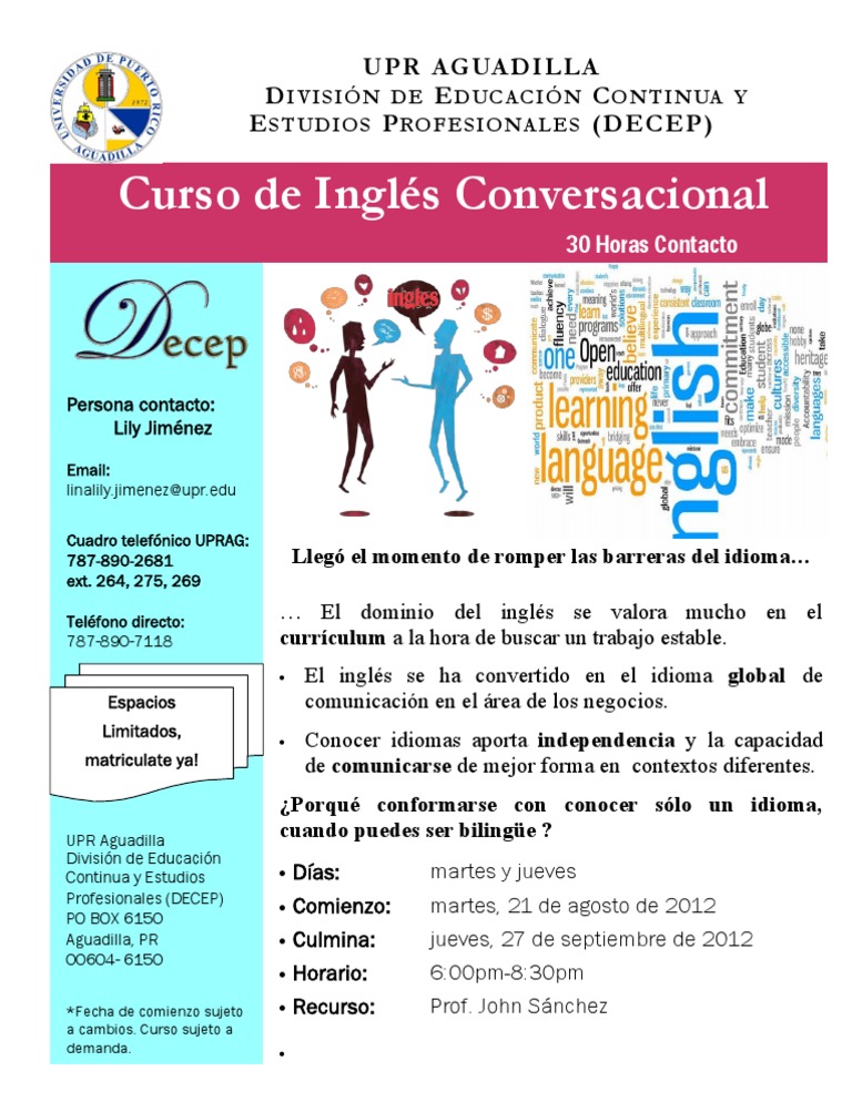 Curso de Inglés Conversacional | PDF