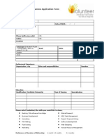 Professional Programme Application Form