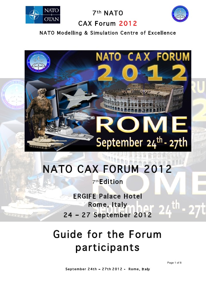 CAX Forum 2012 Admin Instructions PDF Ac Power Plugs And Sockets Rome