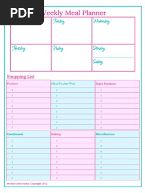 Weekly Meal Planner