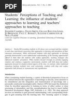 Students Perceptions of Teaching and Learning