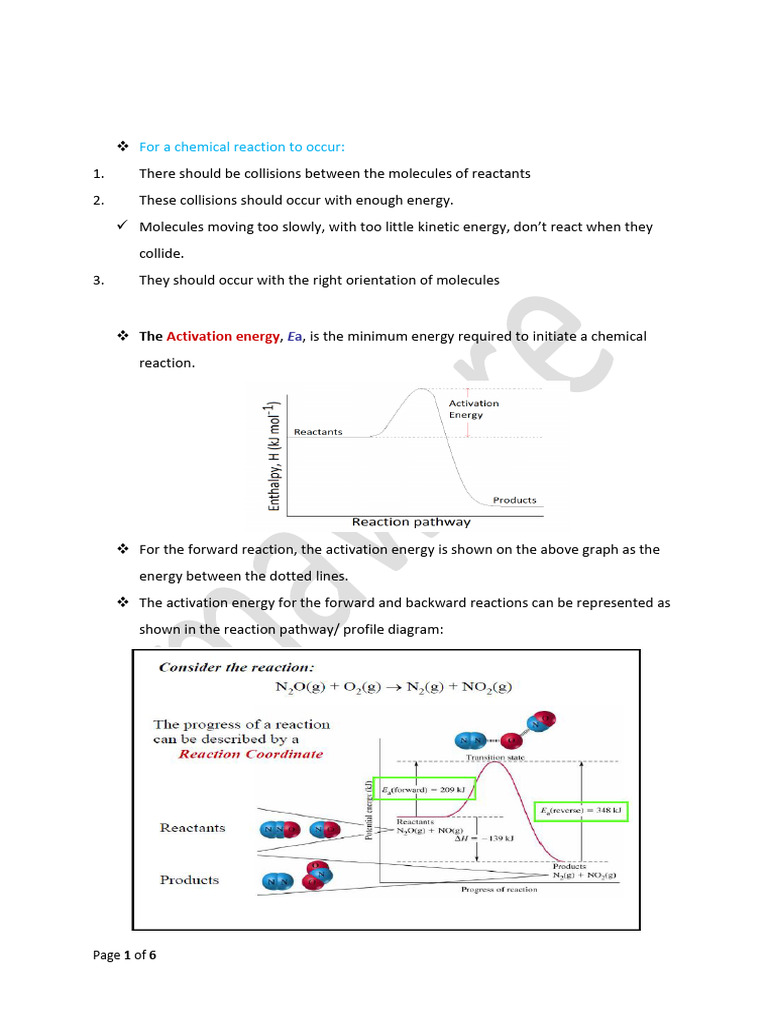 Lesson 7 Reaction Kinetics | PDF | Reaction Rate | Activation Energy