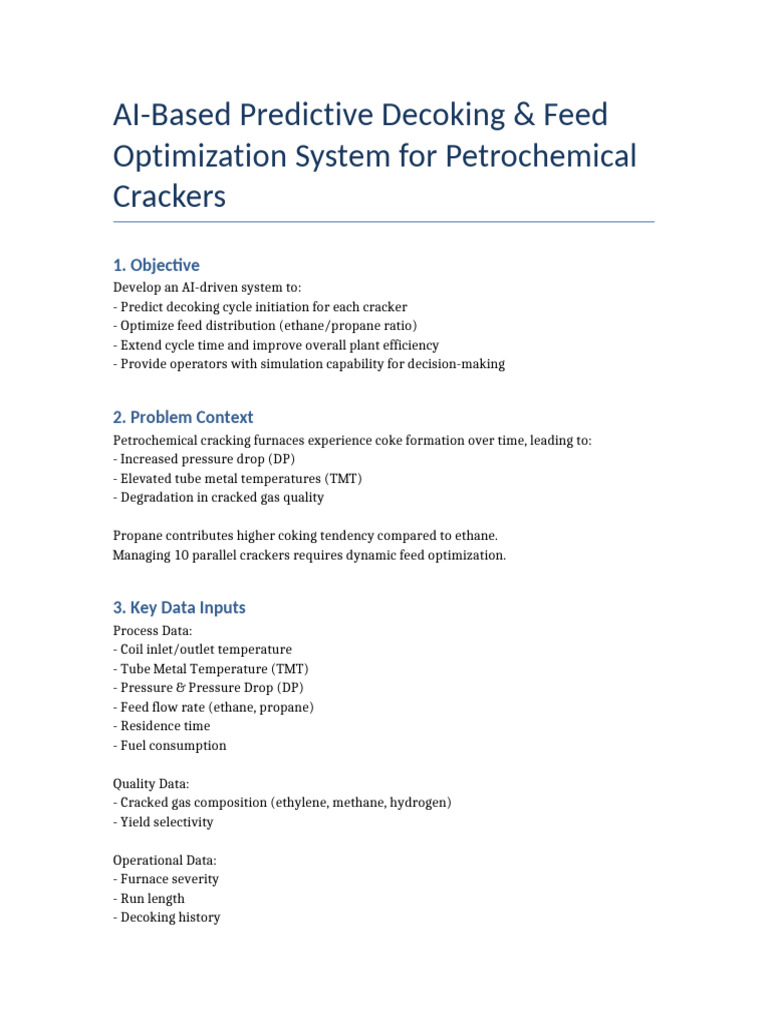 AI Decoking Optimization System | PDF | Cracking (Chemistry ...