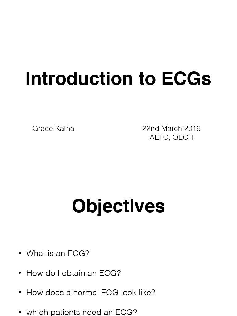 Introduction To ECGs | PDF | Electrocardiography | Internal Medicine