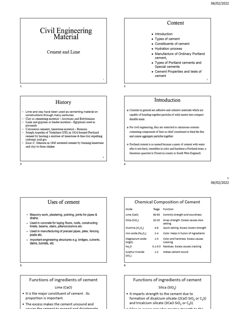 Lect 5 | PDF | Cement | Concrete