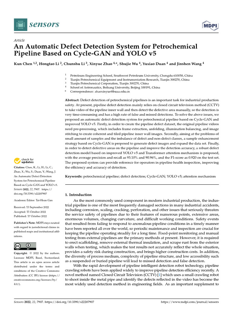 An Automatic Defect Detection System For Petrochemical | PDF | Computer ...