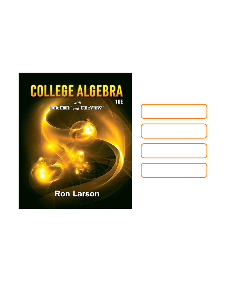 Access College Algebra, 10e 10th Edition Ron Larson - Immediately ...