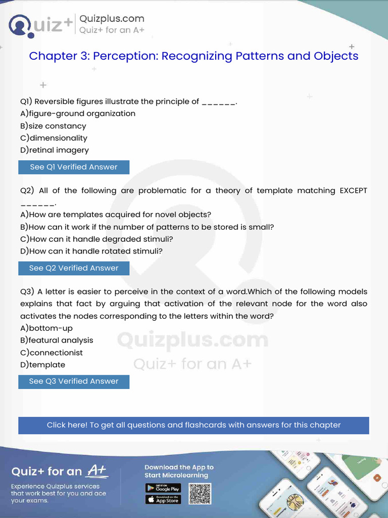 Reversible Figures Illustrate The Principle of | PDF | Memory ...