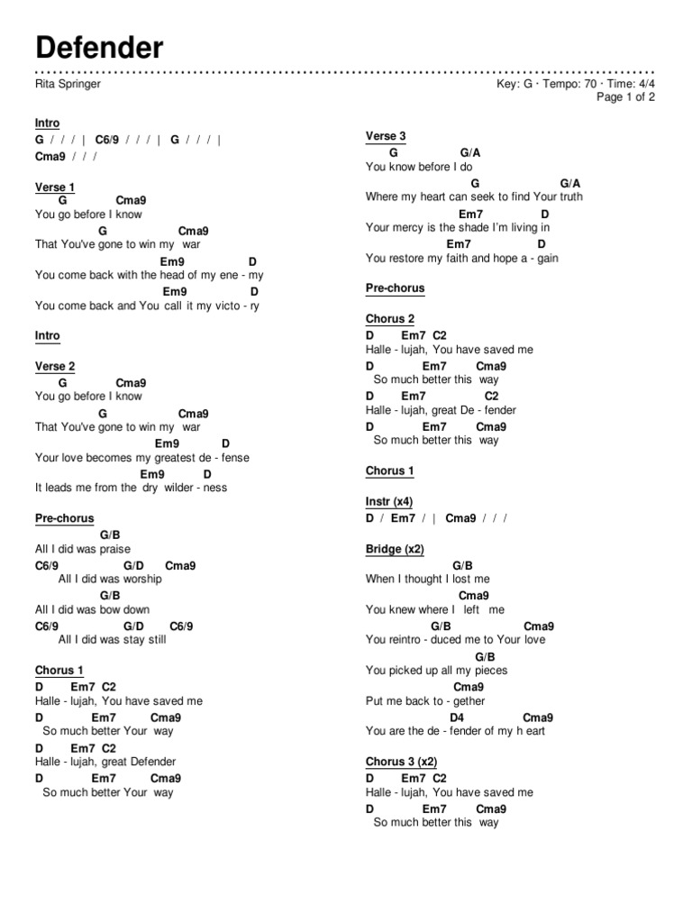 Defender Chord | PDF | Song Structure | Music Theory