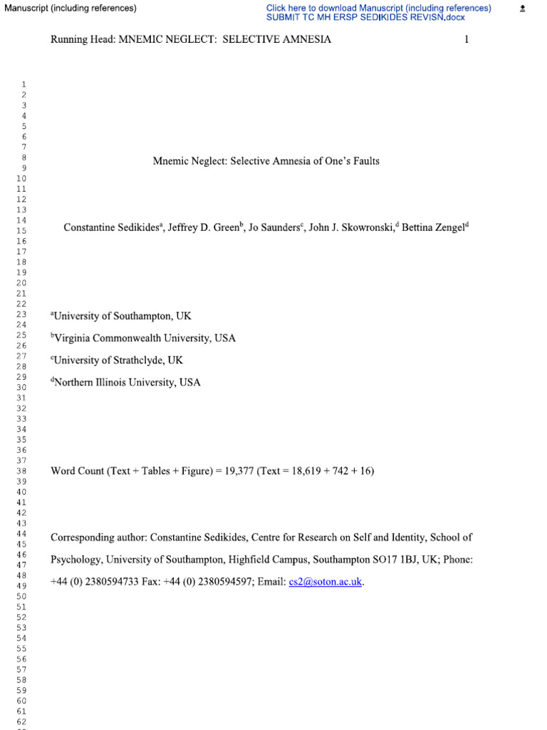 Mnemic Neglect Effect | PDF