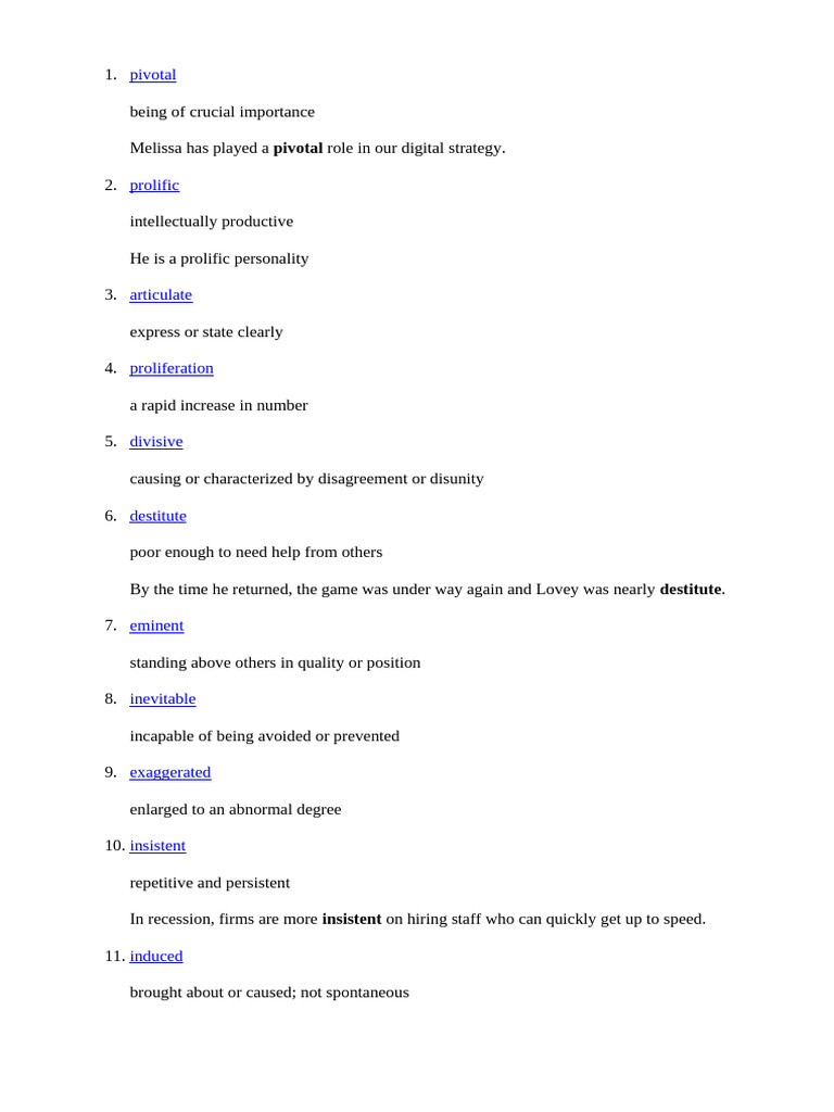 Professional English Words | PDF