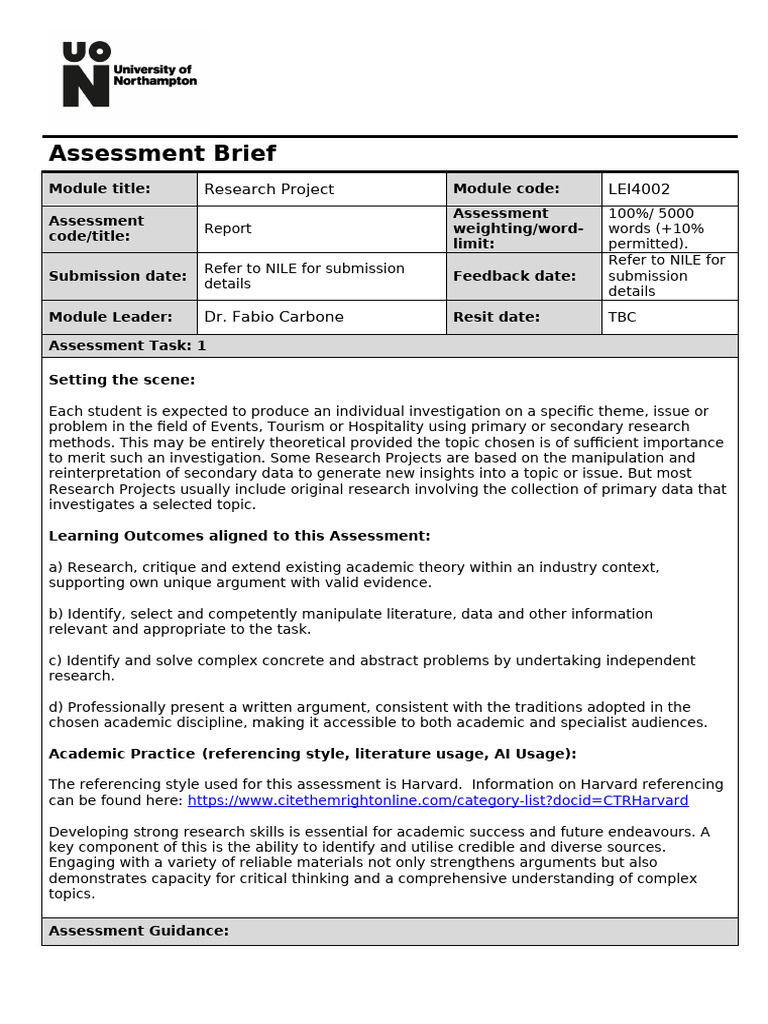 LEI4002 Assessment Brief and Rubric | PDF | Information | Evidence