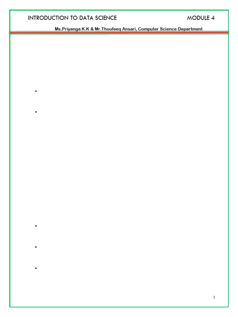 Module 4 - Notes | PDF | Receiver Operating Characteristic | Regression ...