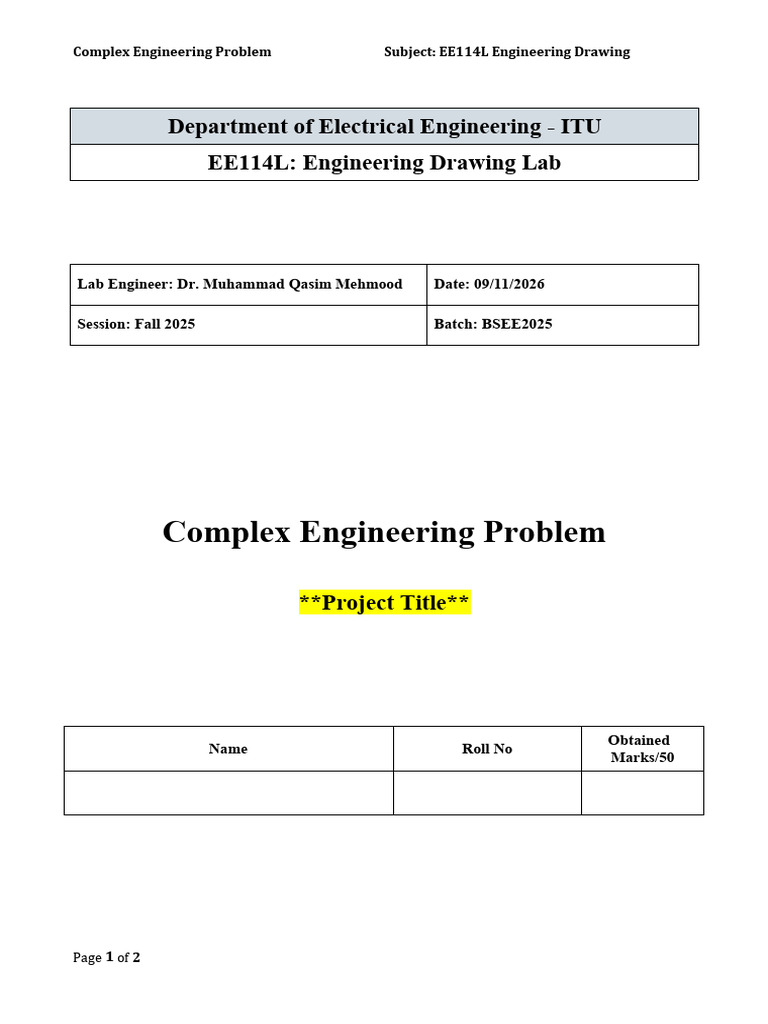 CEP - Engineering Drawing Lab | PDF | 3 D Printing | Engineering