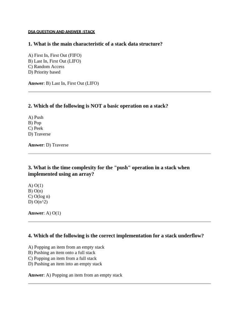 Dsa Question and Answer | PDF | Queue (Abstract Data Type) | Algorithms