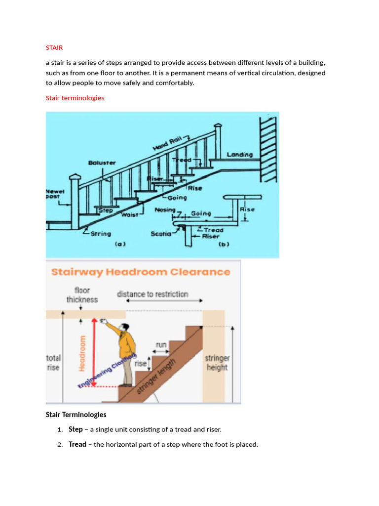 STAIR Notes | PDF | Stairs | Architectural Elements