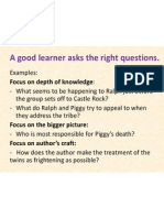 A Good Learner Asks The Right Questions.: Focus On Depth of Knowledge
