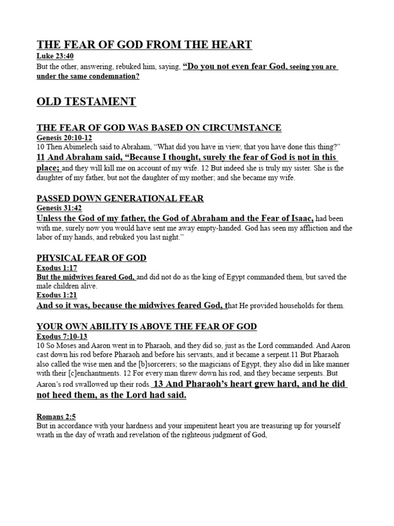 The Fear of God | PDF | Book Of Exodus | Aaron