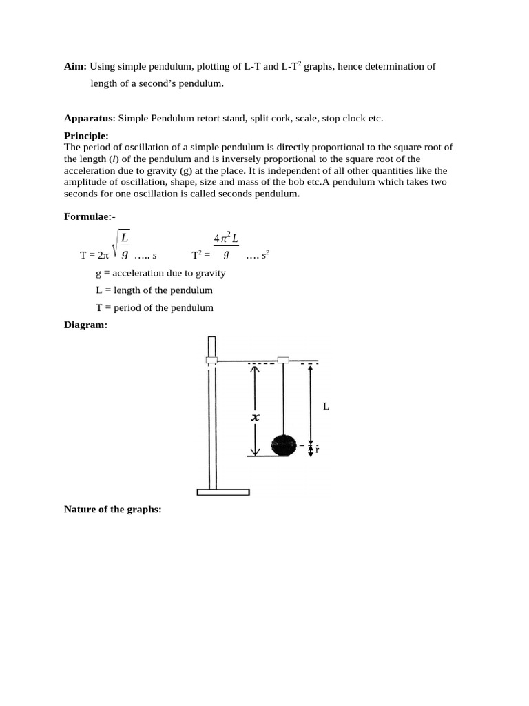 Experiment No 4 Simple Pendulum | PDF
