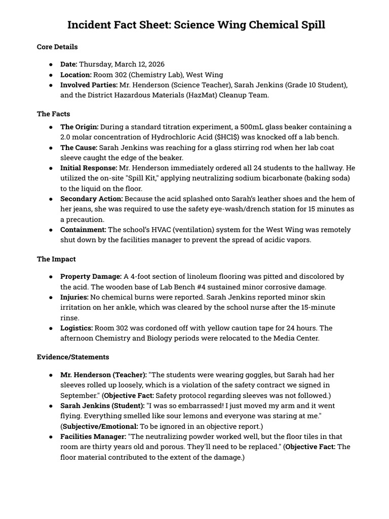 Fact File - Practice 2 - Formal Report | PDF | Hydrochloric Acid | Acid