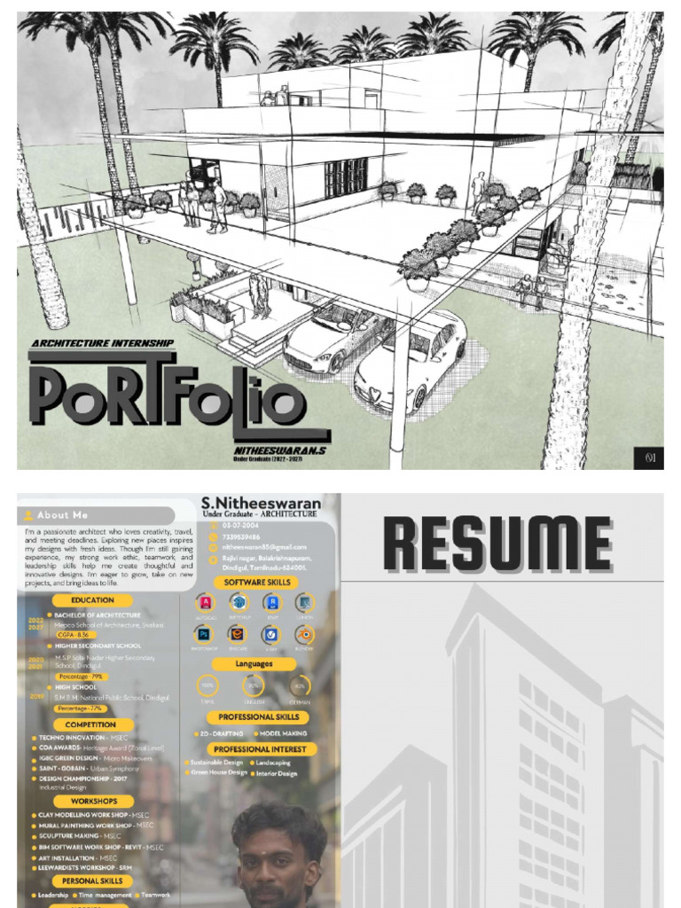 6mb - Architecture Internship Portfolio | PDF