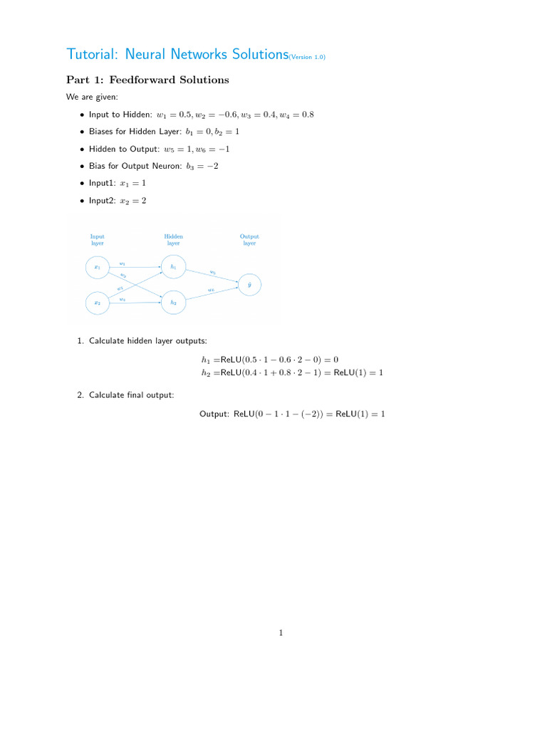 NN Tutorial Answers | PDF | Algorithms | Statistical Classification
