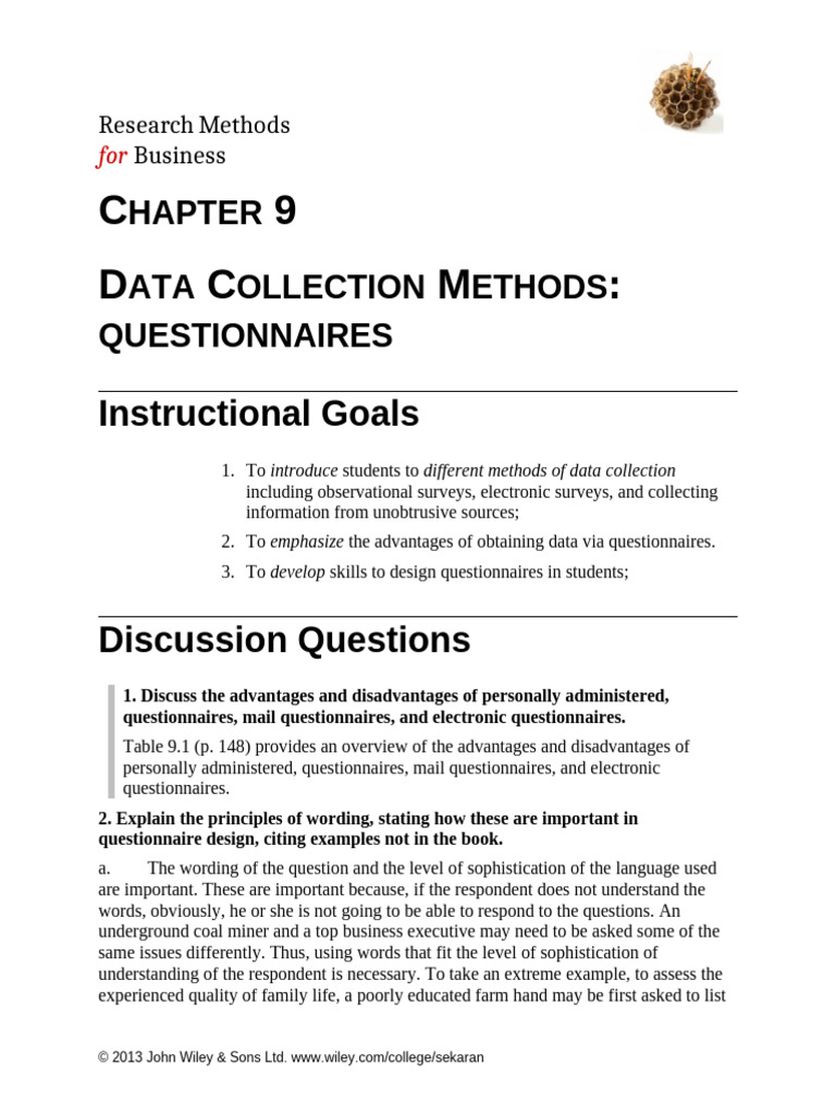 CH 09 | PDF | Validity (Statistics) | Questionnaire