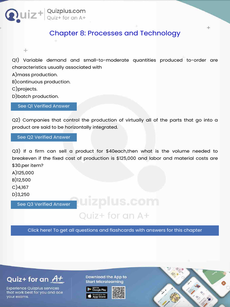 Variable Demand and Smalltomoderate Quantities Produced Toorder Are ...