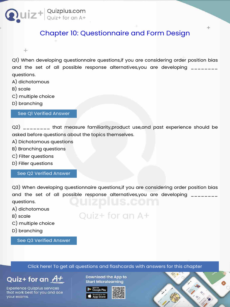 When Developing Questionnaire Questionsif You Are Considering Order ...