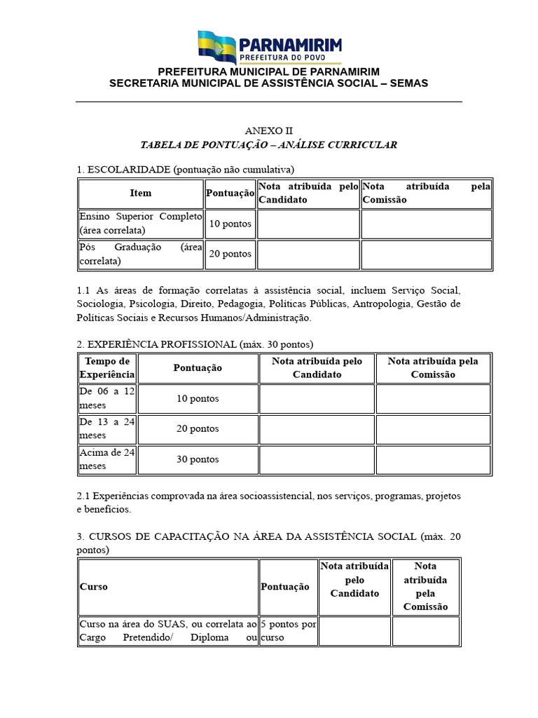 anexo-ii-tabela-de-pontuacao-analise-curricular-pdf-trabalho-social