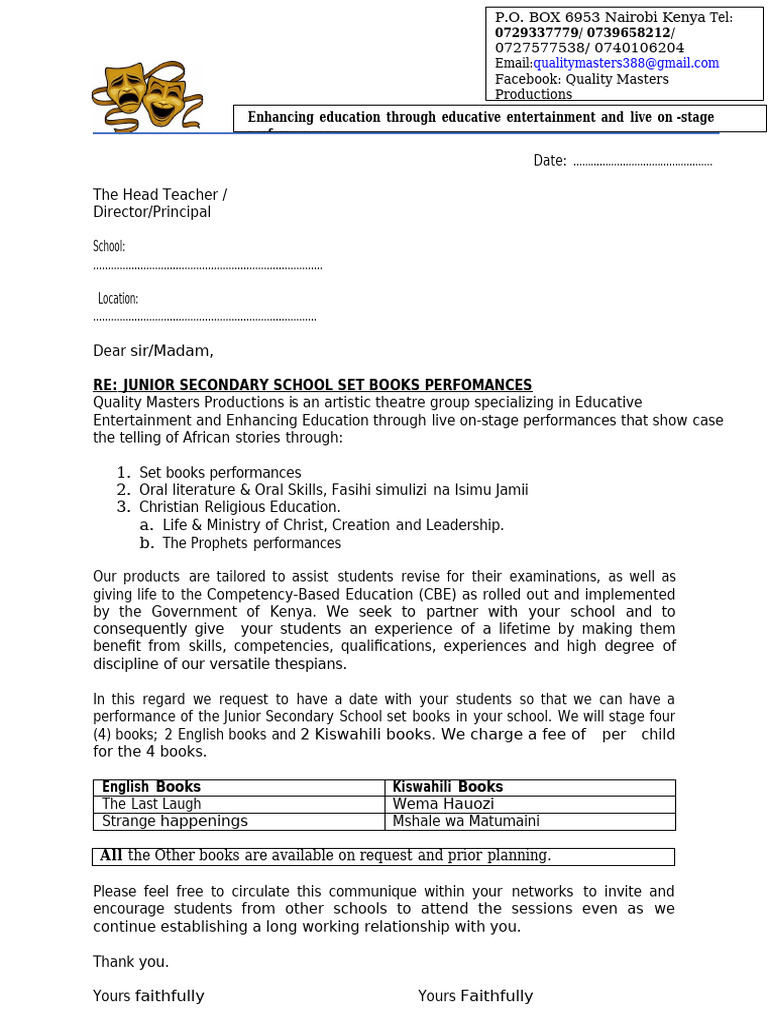 JSS Schools Letter Revised 3 | PDF