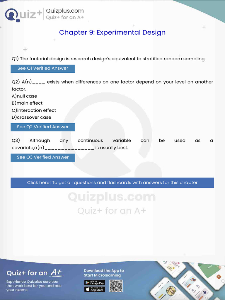 The Factorial Design Is Research Designs Equivalent To Stratified ...
