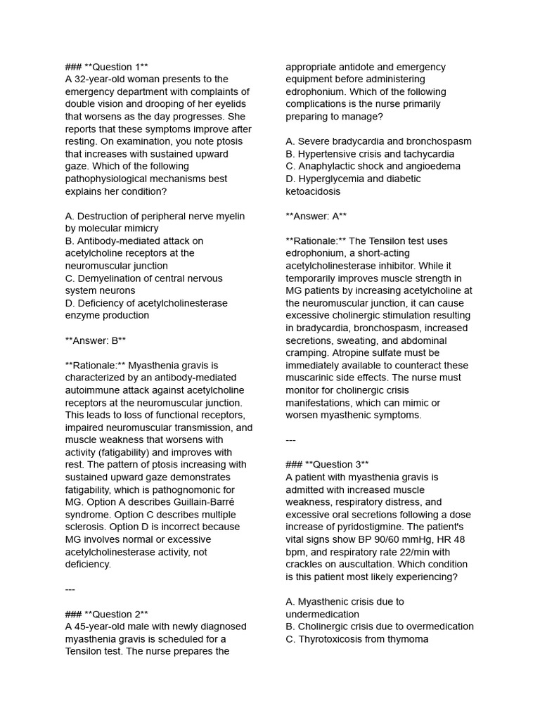 Practice Questions of MG & GBS | PDF